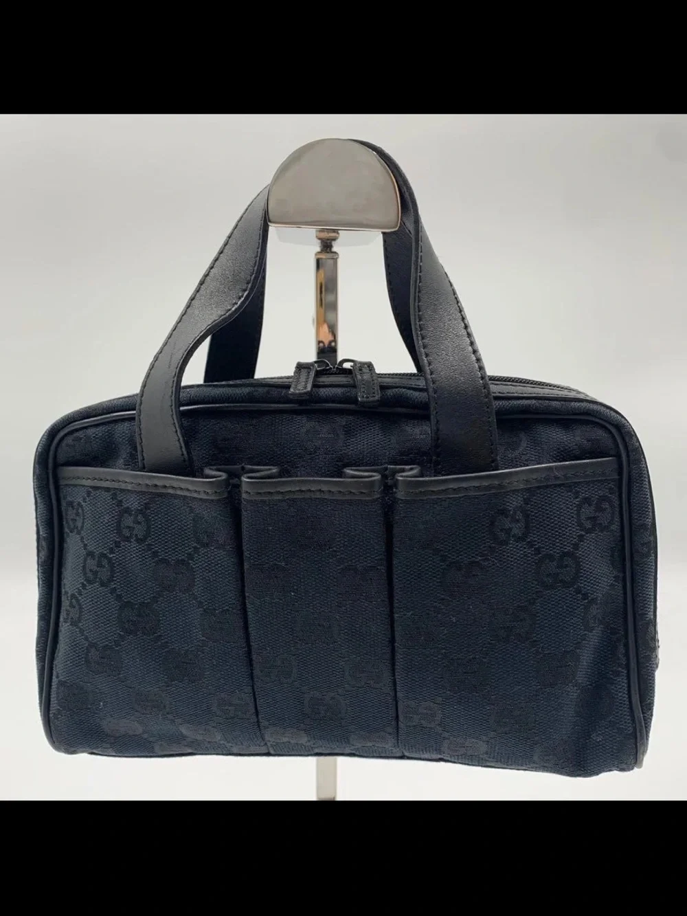 Gucci Black GG Monogram Canvas Top-Handle Briefcase